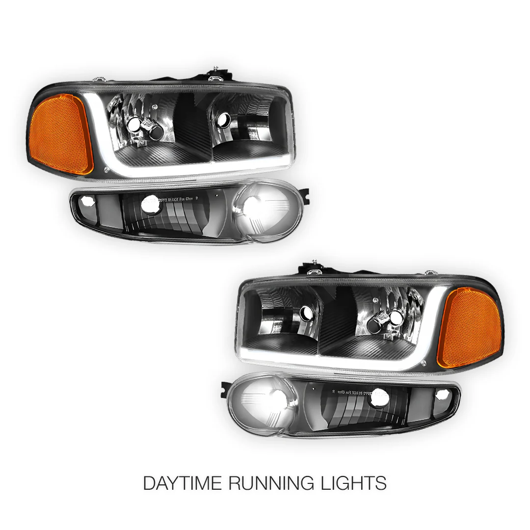 GMC Sierra 1500 Classic (2007) LED DRL Headlights LH + RH - Image 3