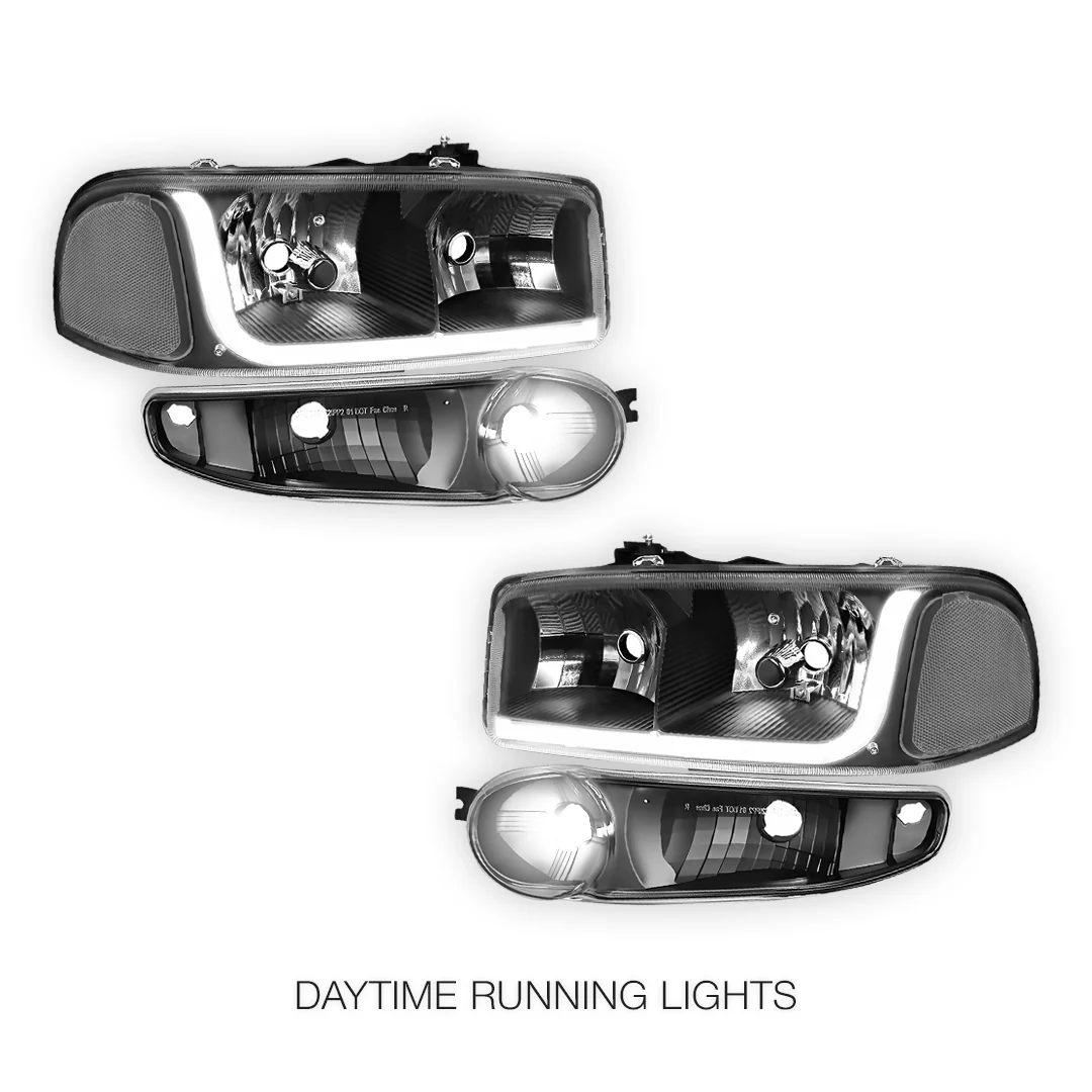 GMC Sierra 1500 Classic (2007) LED DRL Headlights LH + RH - Image 9