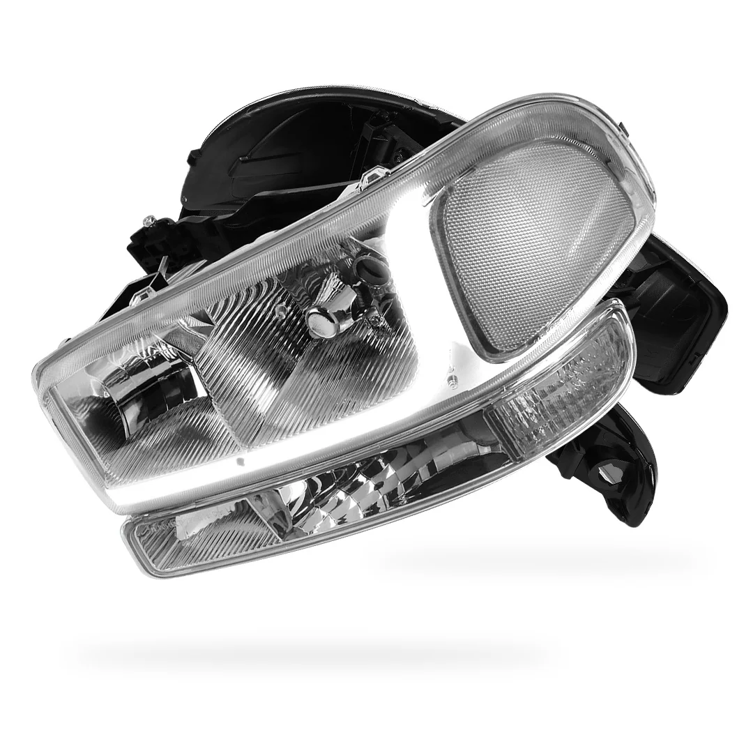 GMC Sierra 1500 SLE / SLE2 / SLT (1999 - 2007) LED DRL Headlights LH + RH - Image 19