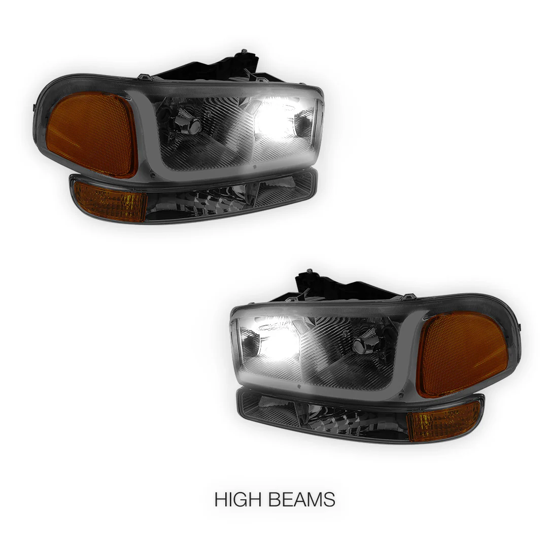GMC Sierra 1500 SLE / SLE2 / SLT (1999 - 2007) LED DRL Headlights LH + RH - Image 26