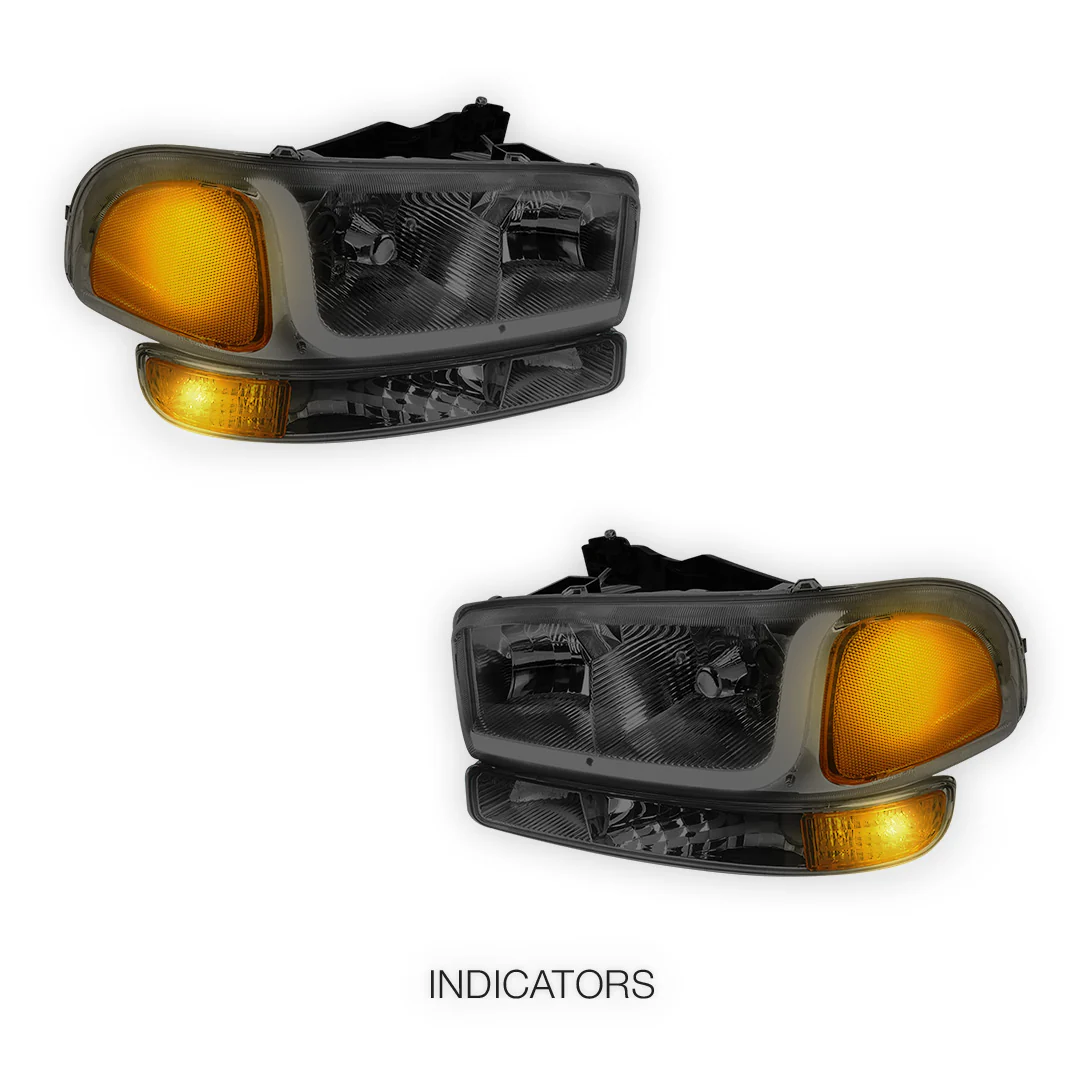 GMC Sierra 1500 SLE / SLE2 / SLT (1999 - 2007) LED DRL Headlights LH + RH - Image 27