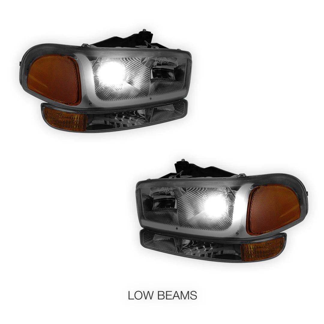 GMC Sierra 1500 SLE / SLE2 / SLT (1999 - 2007) LED DRL Headlights LH + RH - Image 28
