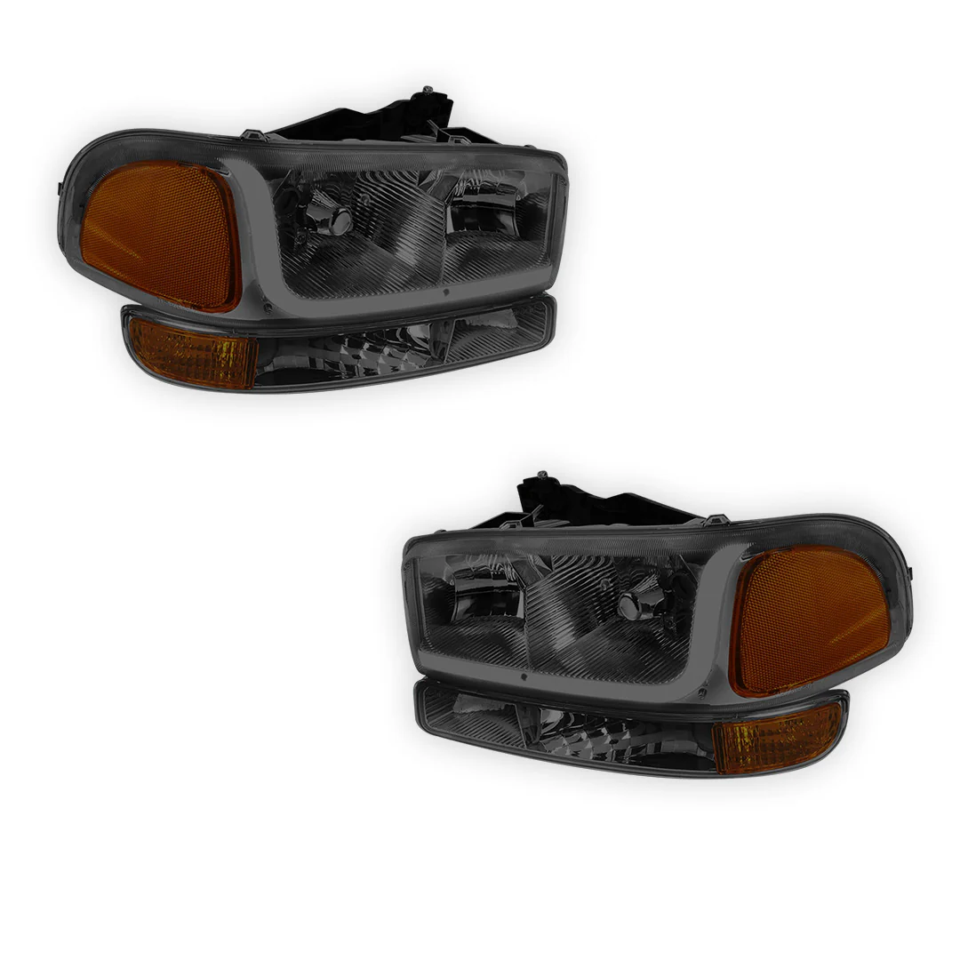 GMC Sierra 1500 SLE / SLE2 / SLT (1999 - 2007) LED DRL Headlights LH + RH - Image 29