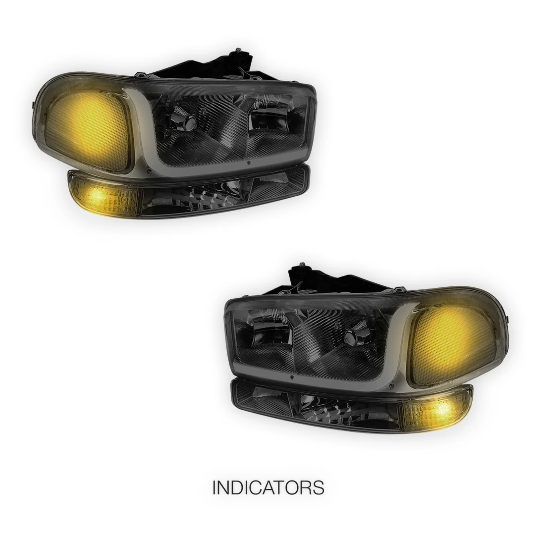 GMC Sierra 1500 SLE / SLE2 / SLT (1999 - 2007) LED DRL Headlights LH + RH - Image 33