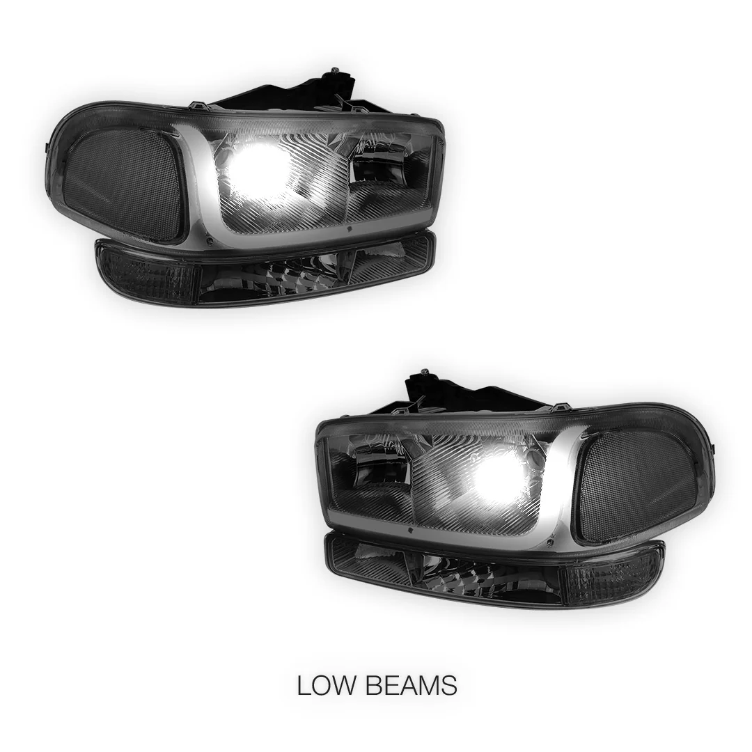GMC Sierra 1500 SLE / SLE2 / SLT (1999 - 2007) LED DRL Headlights LH + RH - Image 34