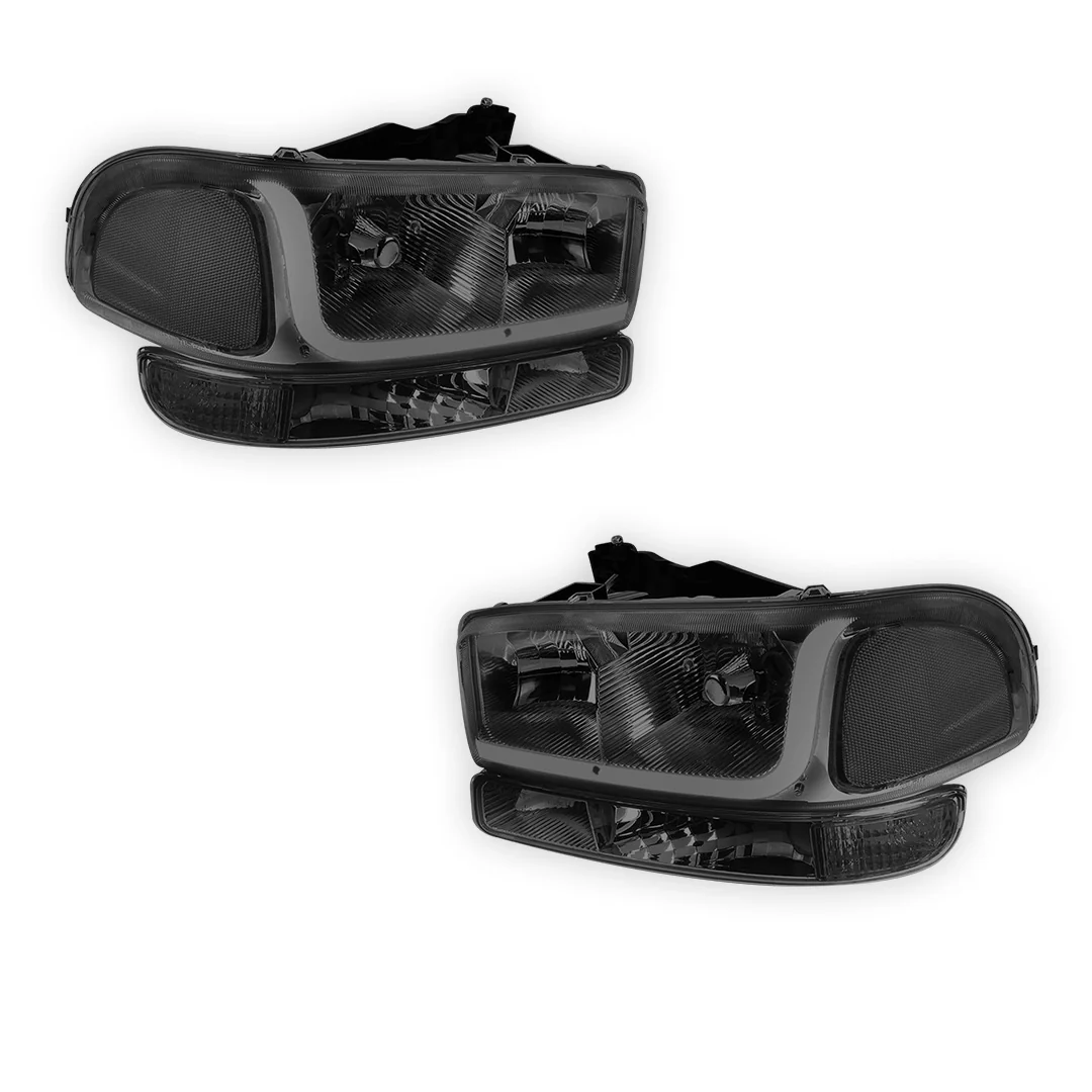 GMC Sierra 1500 SLE / SLE2 / SLT (1999 - 2007) LED DRL Headlights LH + RH - Image 35
