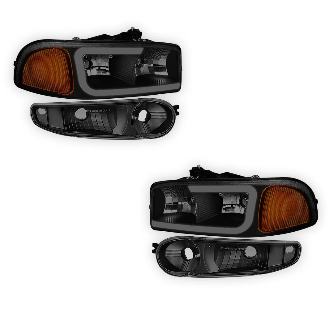 GMC Sierra 1500 SLE / SLE2 / SLT (2002 - 2006) LED DRL Headlights LH + RH - Image 17