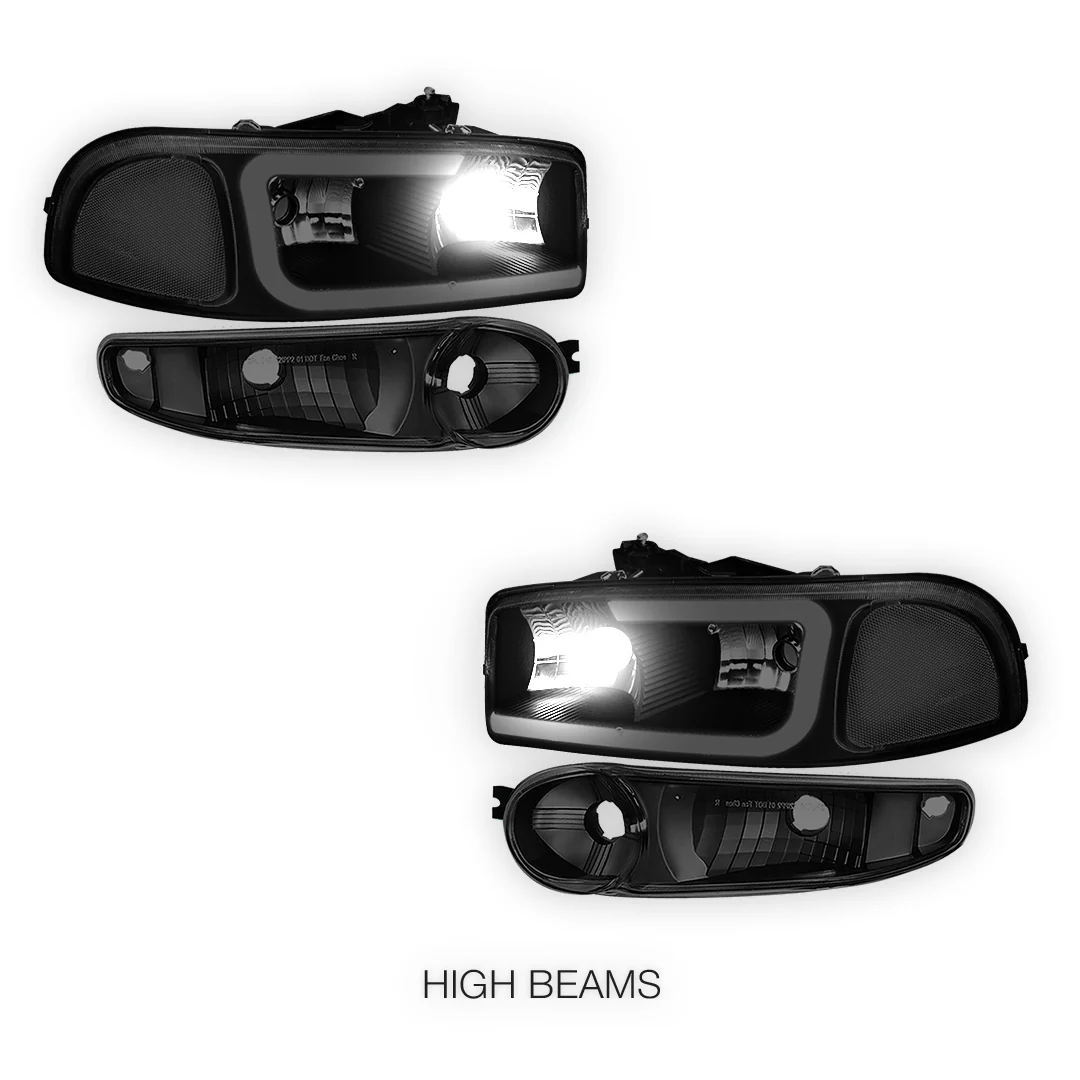 GMC Sierra 1500 SLE / SLE2 / SLT (2002 - 2006) LED DRL Headlights LH + RH - Image 20