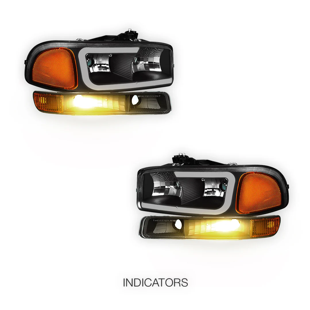 GMC Sierra 2500 SL / SLE / SLT (1999 - 2004) Pair LED DRL Headlights LH + RH - Image 27