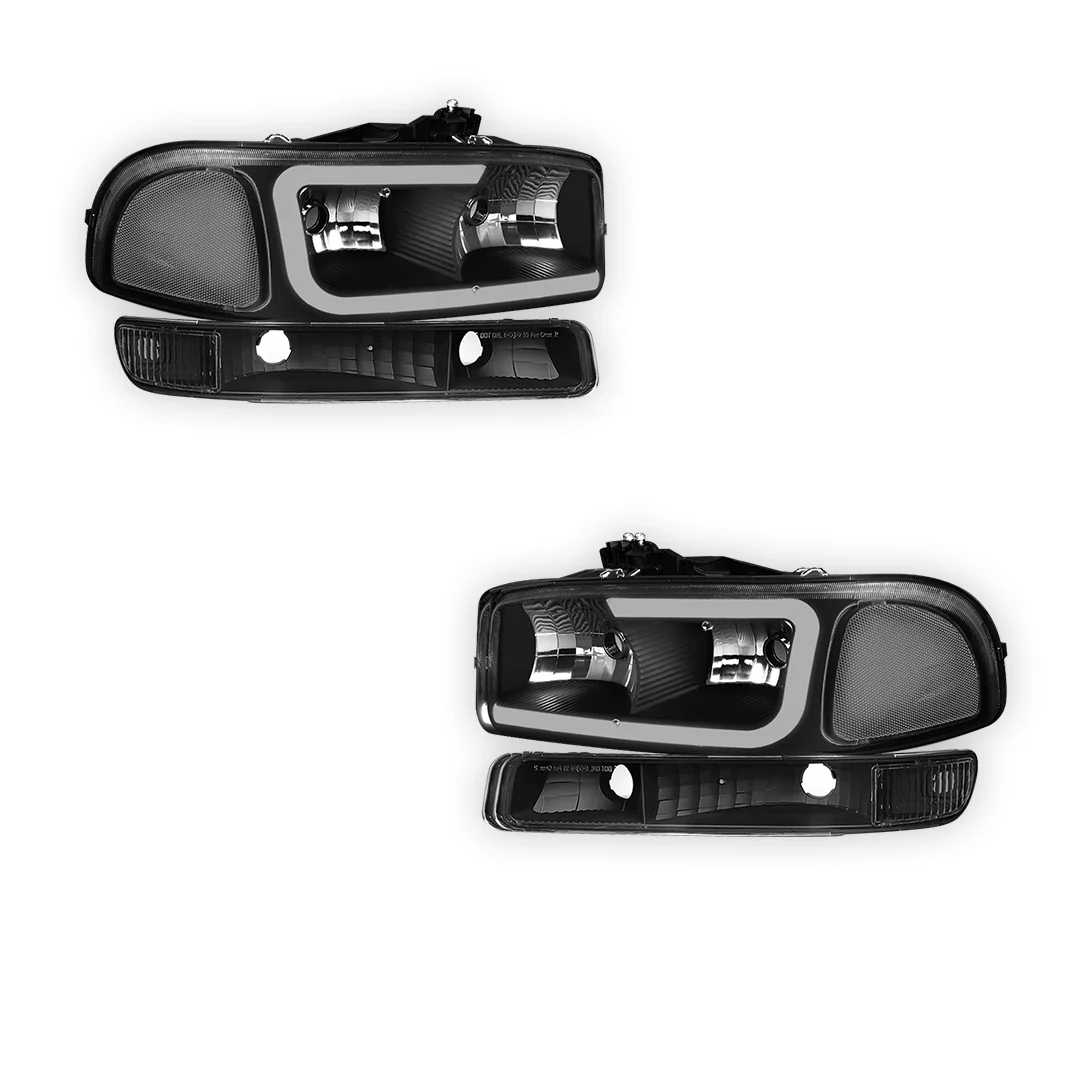 GMC Sierra 2500 SL / SLE / SLT (1999 - 2004) Pair LED DRL Headlights LH + RH - Image 36
