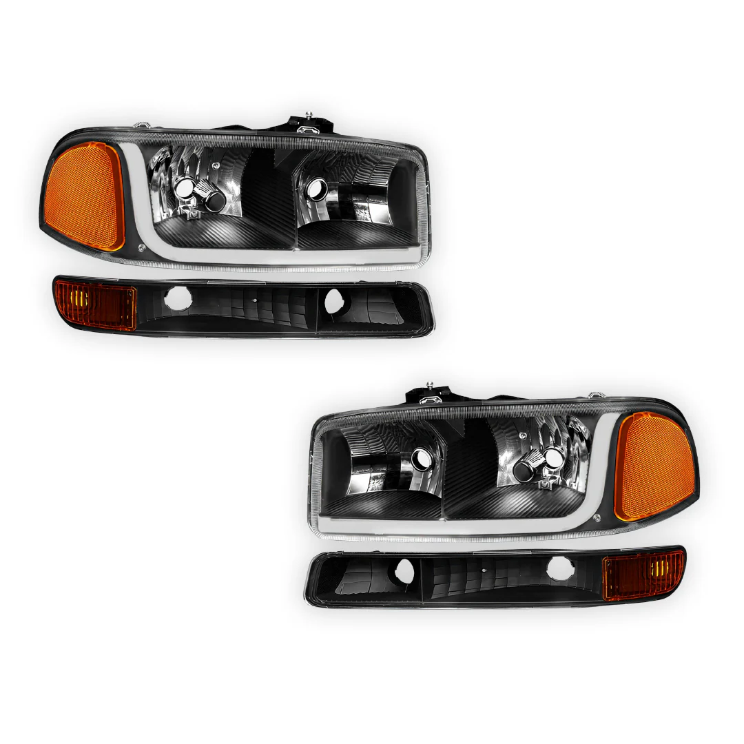 GMC Sierra 3500 SL / SLE / SLT (2001 - 2007) LED DRL Headlights LH + RH - Image 12
