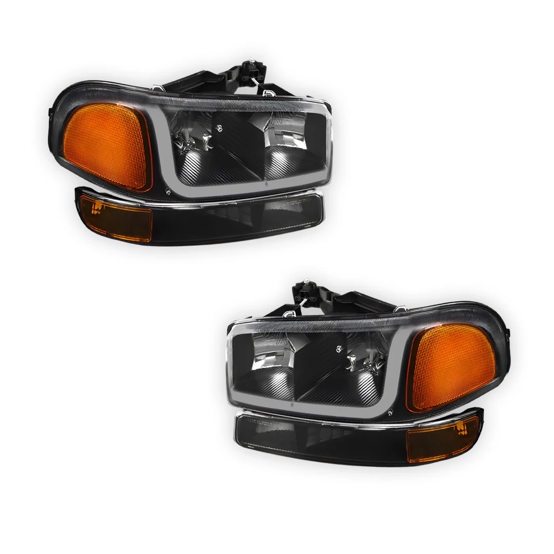 GMC Yukon SL / SLE / SLT (1999 - 2006) LED DRL Headlights LH + RH - Image 24