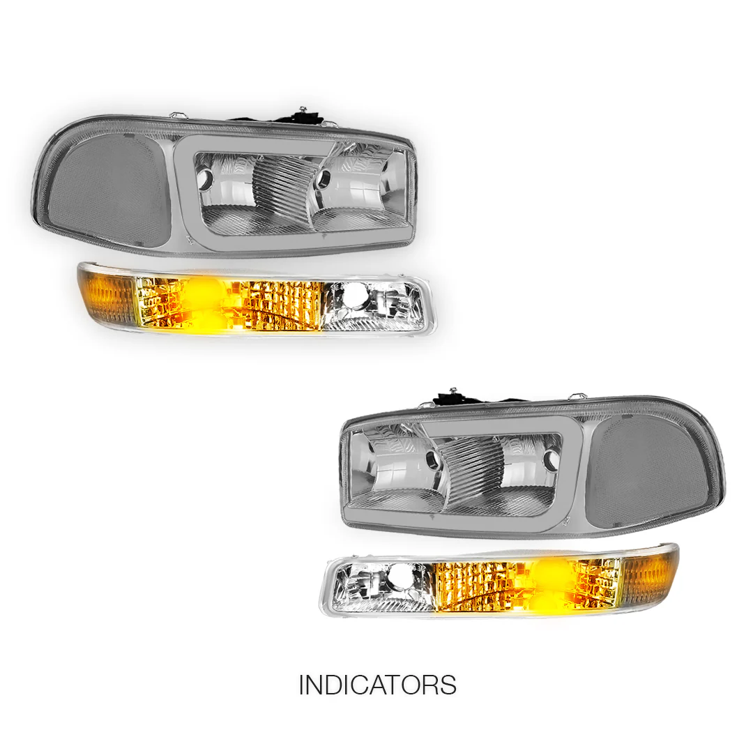 GMC Yukon SL / SLE / SLT (1999 - 2006) Pair LED DRL Headlights LH + RH - Image 27