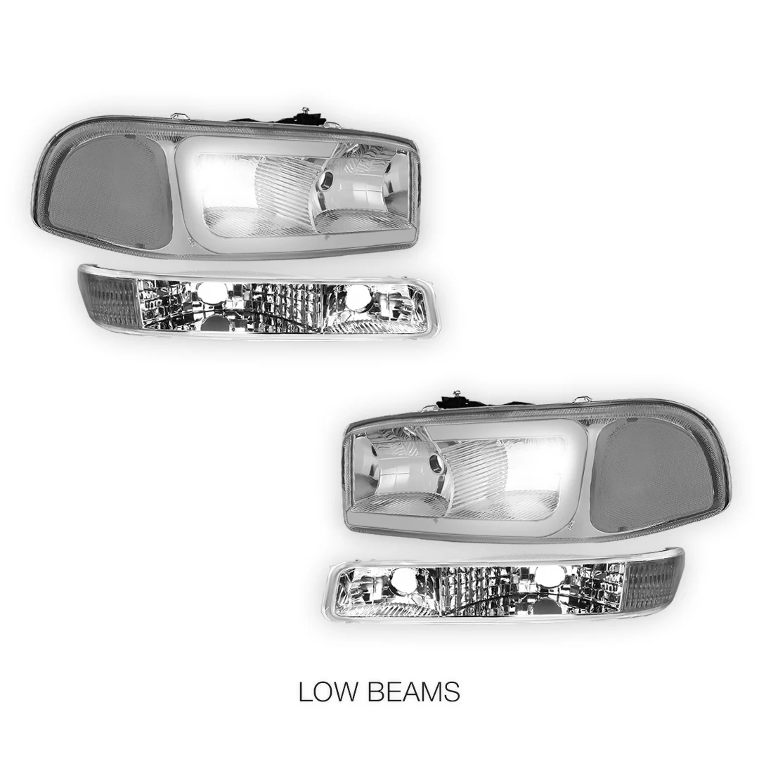 GMC Yukon SL / SLE / SLT (1999 - 2006) Pair LED DRL Headlights LH + RH - Image 28