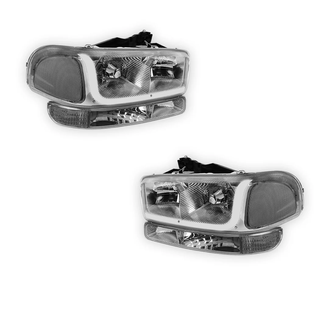 GMC Yukon XL 1500 SLE / SLT (2000 - 2006) LED DRL Headlights LH + RH - Image 36