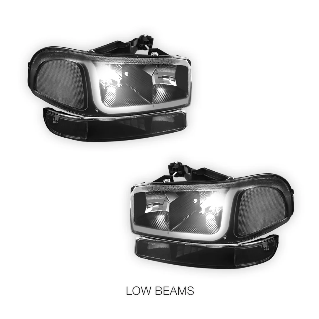 GMC Yukon XL 2500 SLE / SLT (2000 - 2006) LED DRL Headlights LH + RH - Image 16
