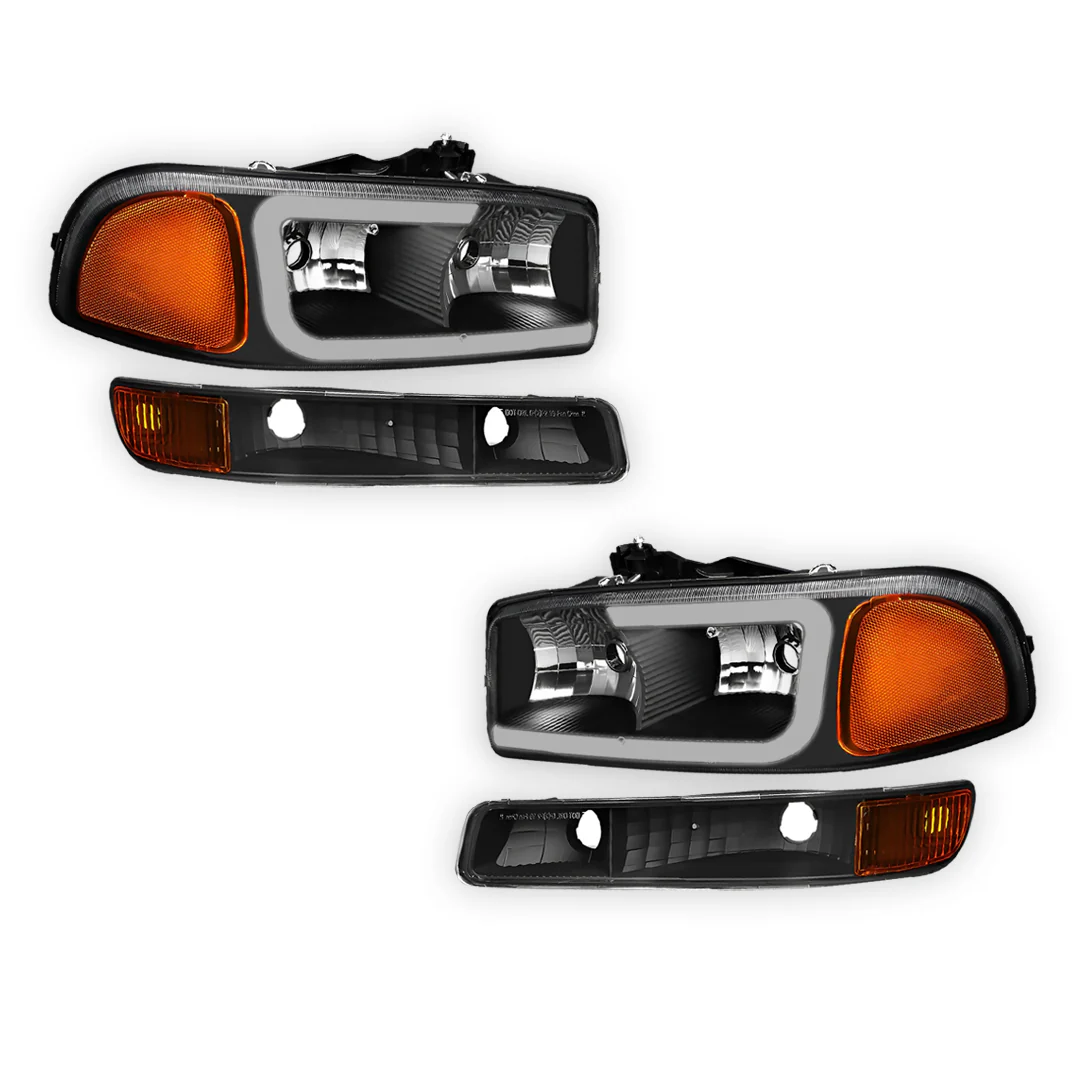 GMC Yukon XL 2500 SLE / SLT (2000 - 2006) Pair LED DRL Headlights LH + RH - Image 12