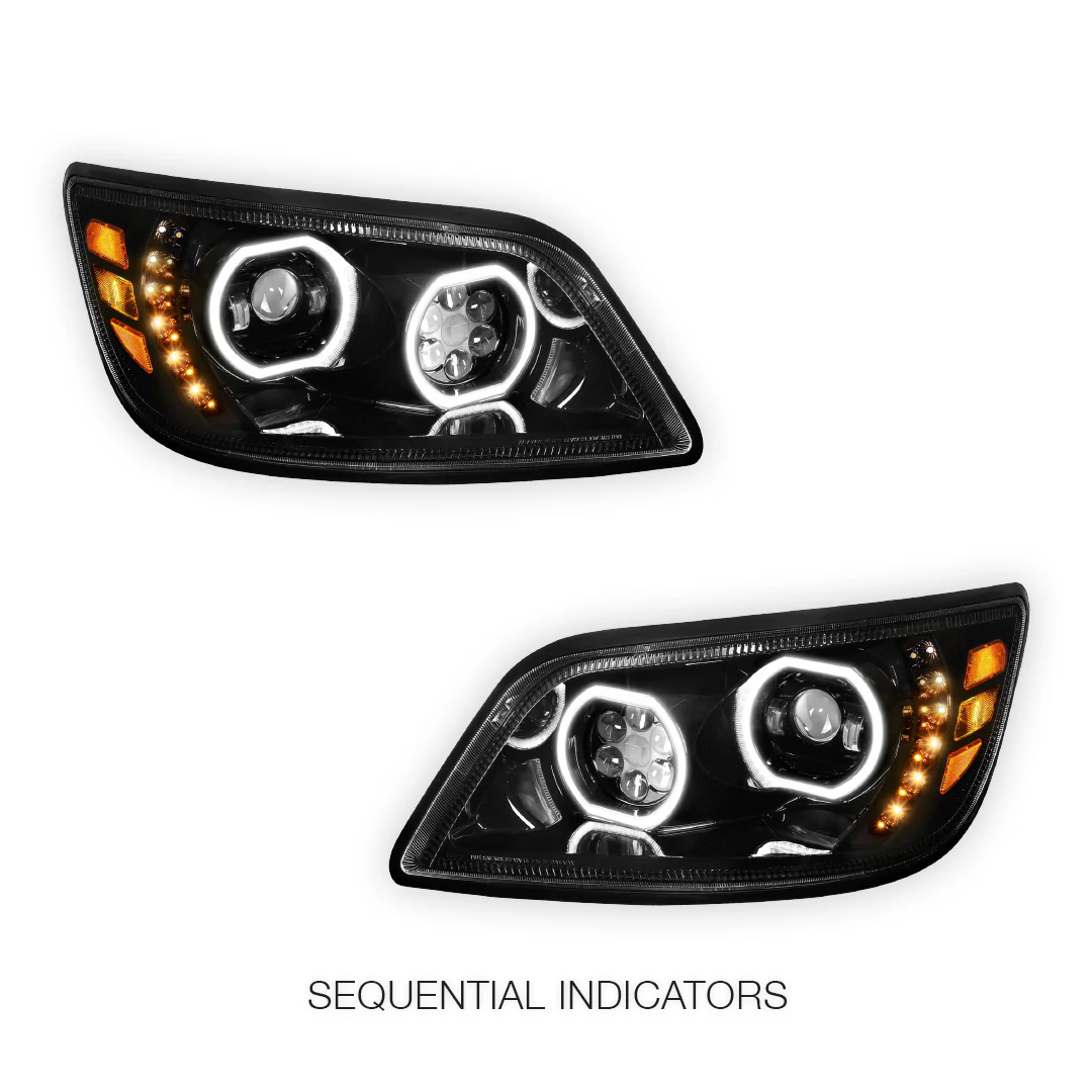Hino 165 (2006 - 2010) LED Sequential Signal Projector Headlights LH + RH - Image 3