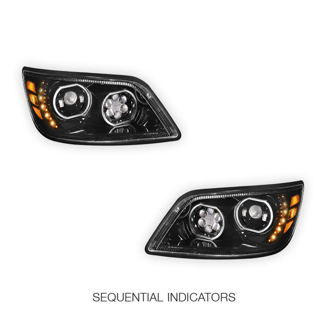 Hino 338 (2006 - 2017) LED Sequential Signal Projector Headlights LH + RH - Image 3