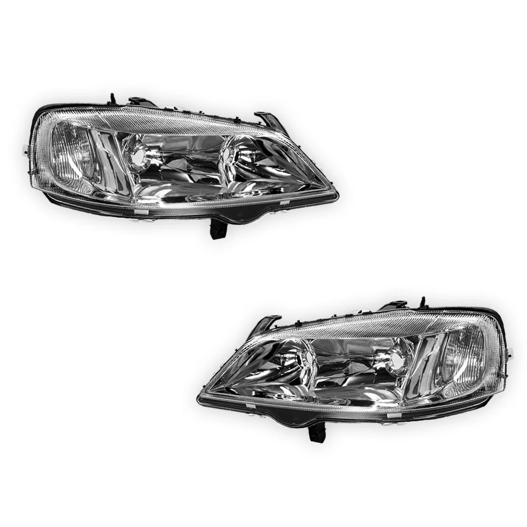 Holden Astra TS (2001 - 2005) Chrome OEM Style Headlights LH + RH - Image 2