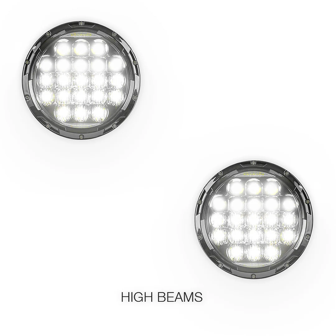 Ford Falcon XC (1976 - 1979) 7" Round LED Headlights LH + RH - Image 3