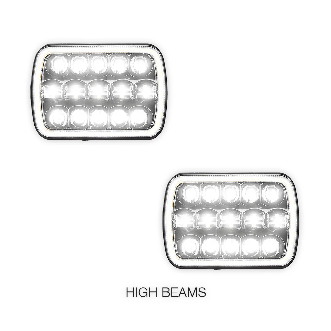 Holden Rodeo TF / R9 (1998 - 2003) 7x6" 5x7" LED Headlights LH + RH - Image 3