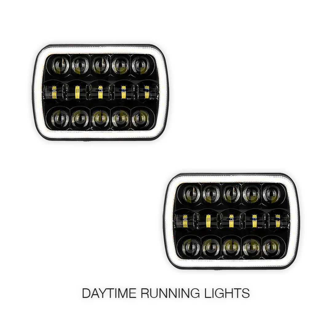Holden Rodeo TF / R9 (1998 - 2003) 7x6" 5x7" LED Headlights LH + RH - Image 4