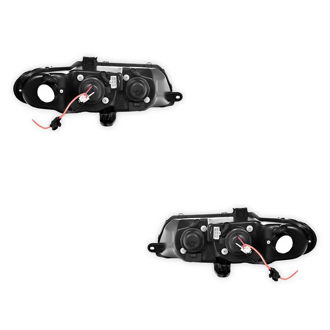 Holden Commodore VT (1997 - 2000) Black LED Halo Angel Eyes Altezza Headlights LH + RH - Image 3