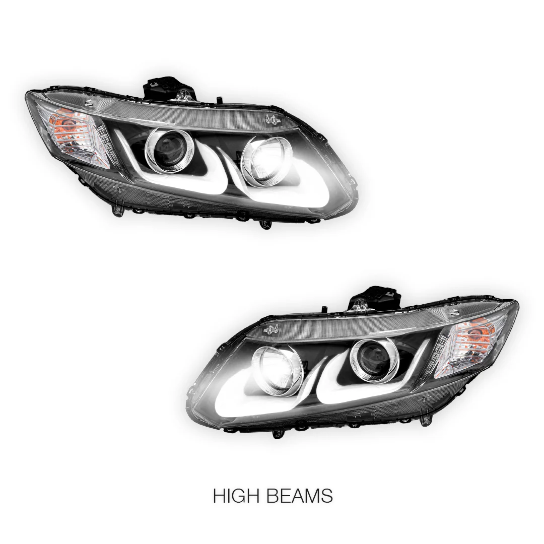 Honda Civic FB (2012 - 2016) 3D DRL Projector Headlights LH + RH - Image 11