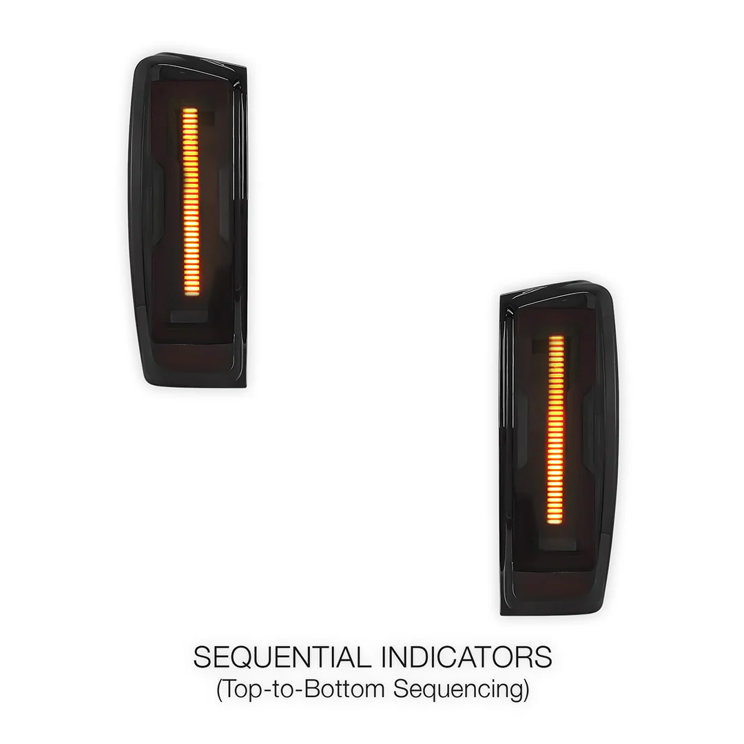 Isuzu D-Max RG (2020 - 2024) Sequential Smoked Black LED Tail Lights LH + RH - Image 4
