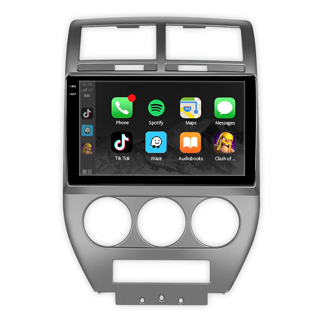 Jeep Compass MK (2006 - 2010) 10" Wireless Android 16 Car Stereo for Apple CarPlay / Android Auto - Image 2
