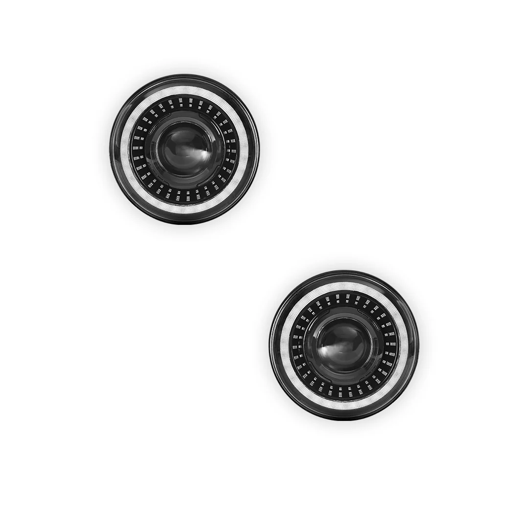 Jeep Wrangler TJ / JK (1997 - 2018) 7" Round LED Headlights LH + RH - Image 6