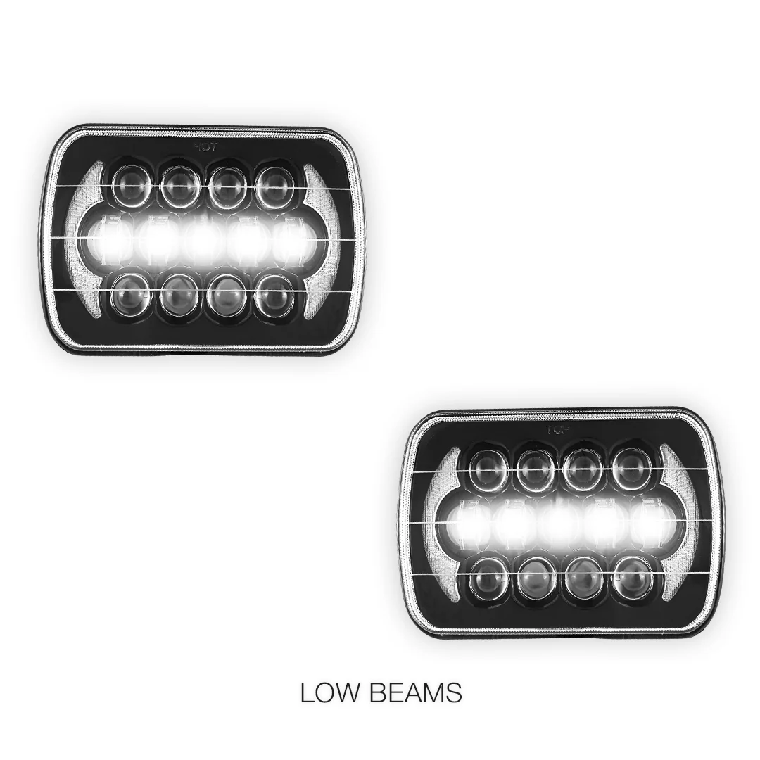 Jeep Wrangler YJ (1987 - 1995) LED Headlights Halo DRL  LH + RH - Image 10