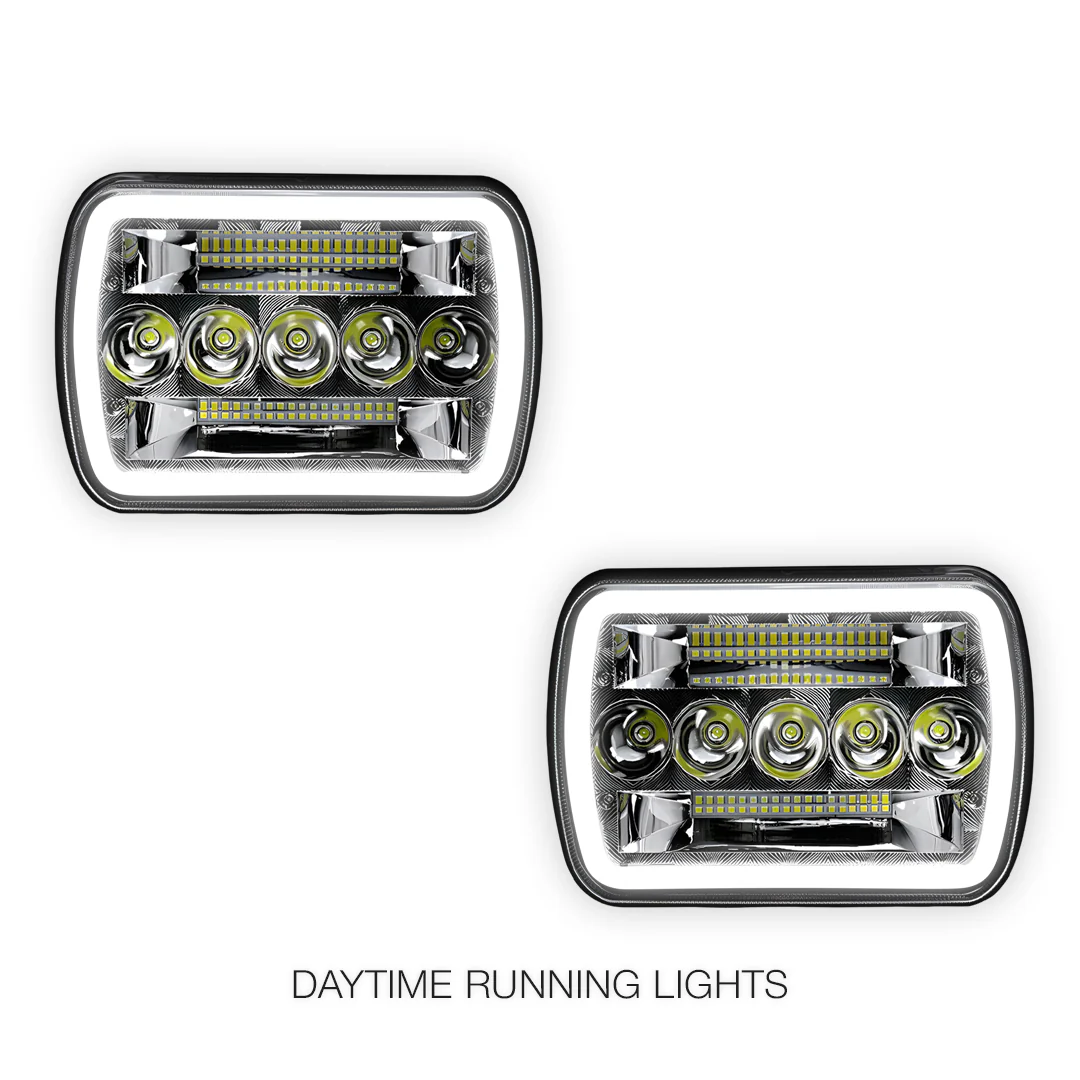 Jeep Wrangler YJ (1987 - 1995) LED Headlights Halo DRL  LH + RH - Image 20
