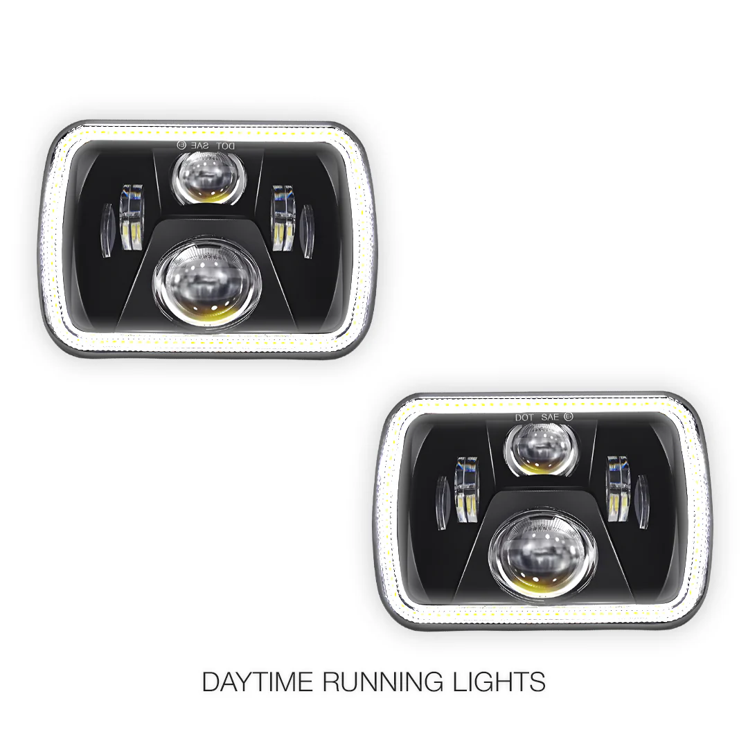Jeep Wrangler YJ (1987 - 1995) LED Headlights Halo DRL  LH + RH - Image 26