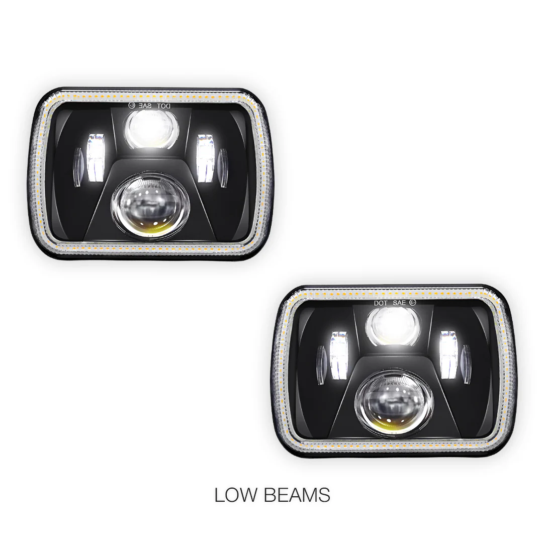 Jeep Wrangler YJ (1987 - 1995) LED Headlights Halo DRL  LH + RH - Image 28