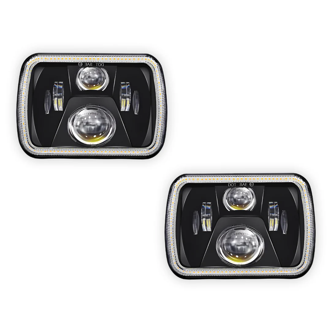 Jeep Wrangler YJ (1987 - 1995) LED Headlights Halo DRL  LH + RH - Image 30