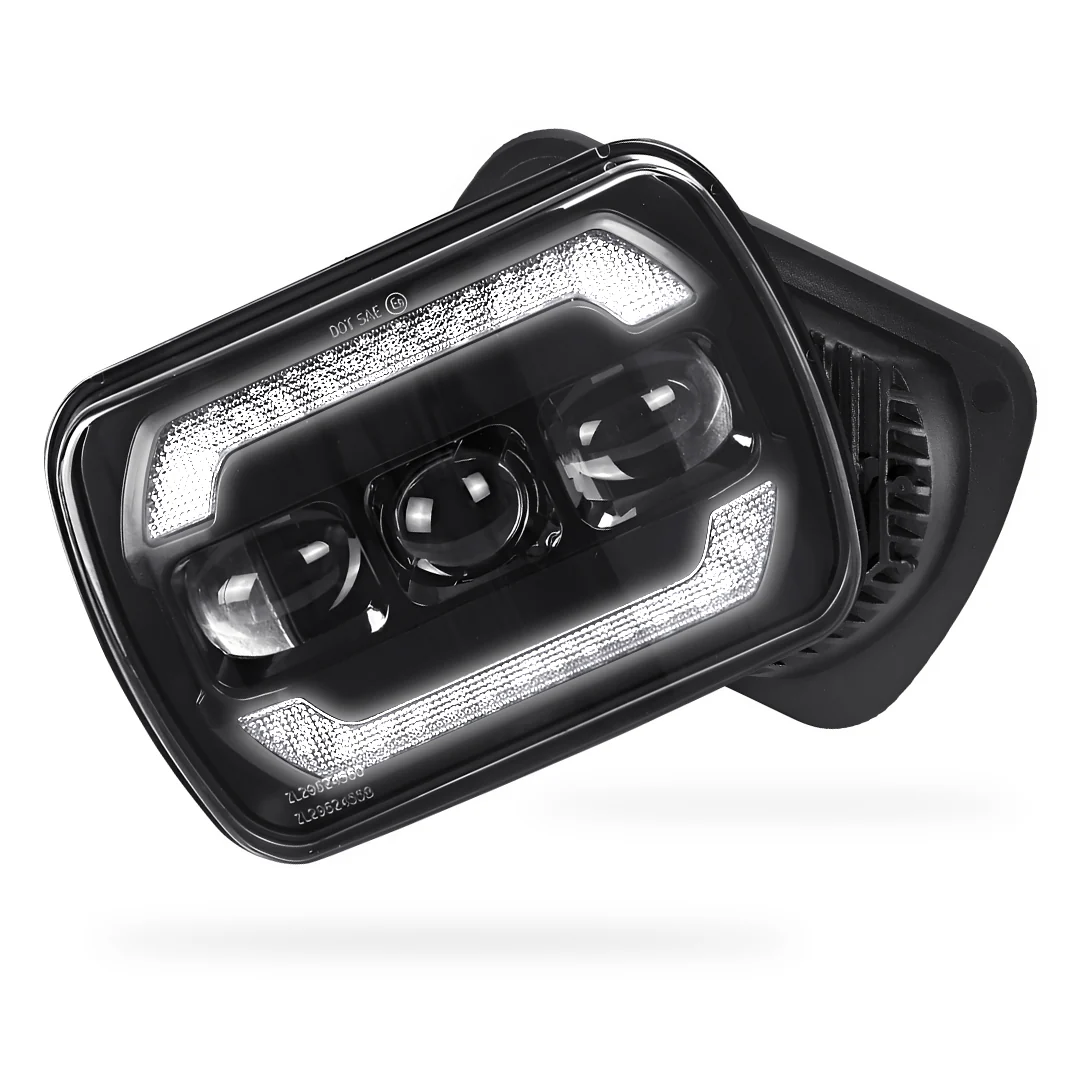Jeep Cherokee XJ (1984 - 2001) LED Headlights Halo DRL  LH + RH - Image 13