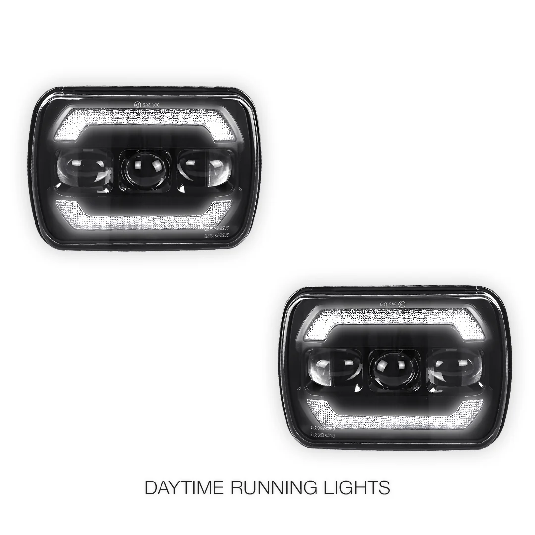 Jeep Cherokee XJ (1984 - 2001) LED Headlights Halo DRL  LH + RH - Image 14