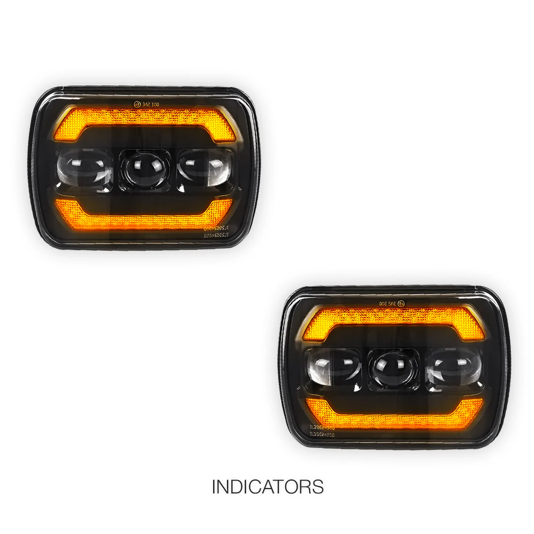 Jeep Cherokee XJ (1984 - 2001) LED Headlights Halo DRL  LH + RH - Image 15