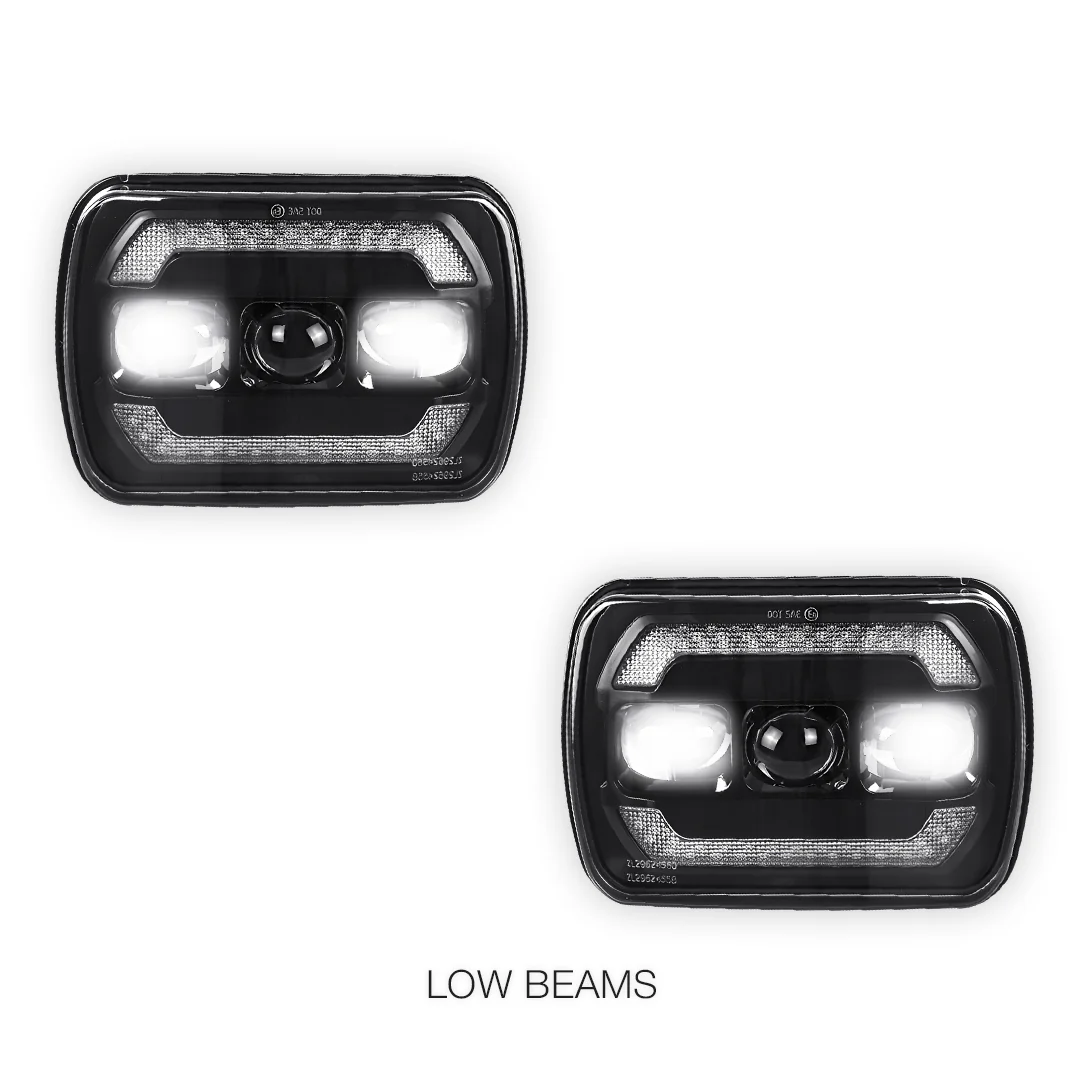 Jeep Cherokee XJ (1984 - 2001) LED Headlights Halo DRL  LH + RH - Image 16