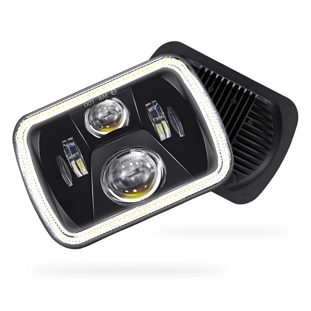 Jeep Cherokee XJ (1984 - 2001) LED Headlights Halo DRL  LH + RH - Image 25