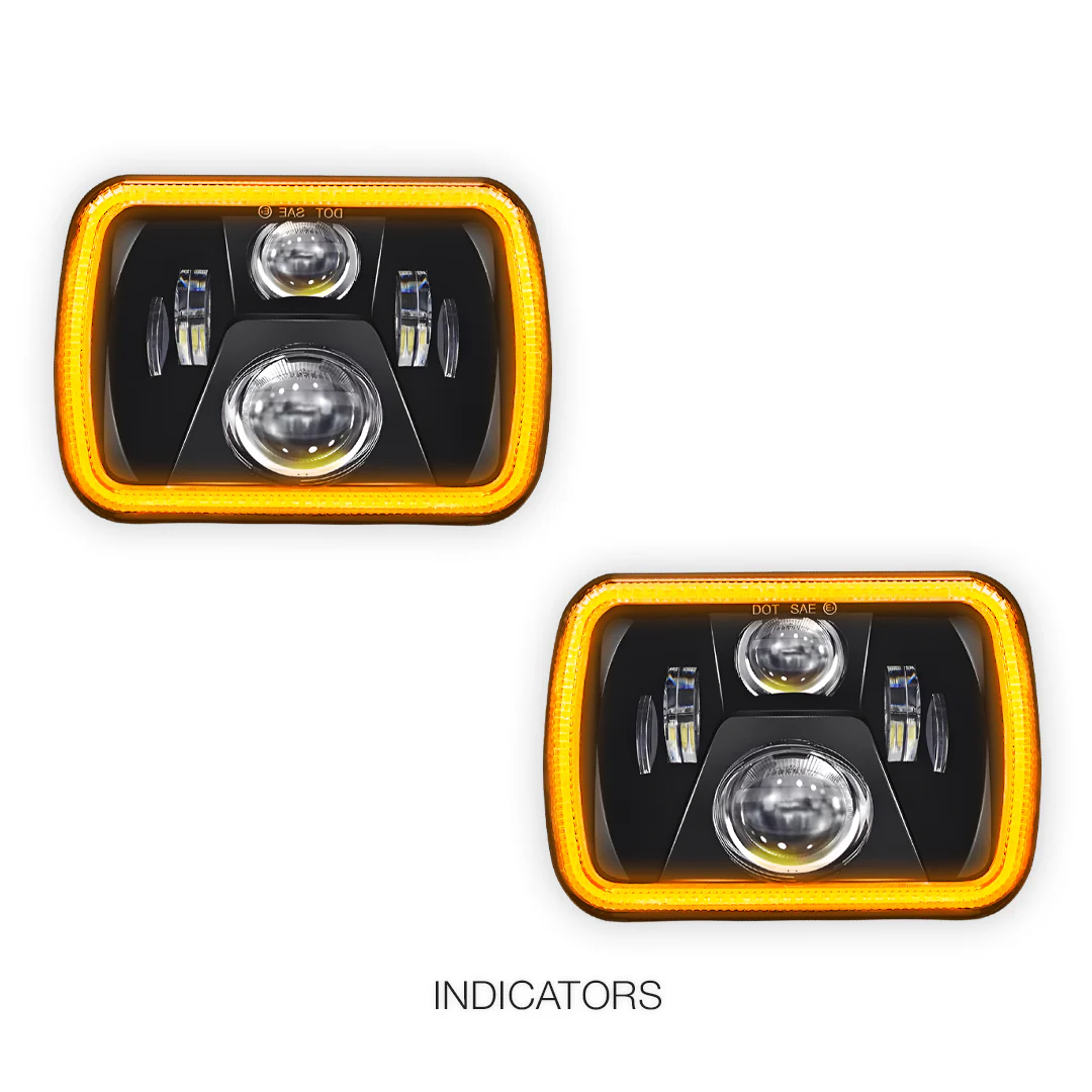 Jeep Cherokee XJ (1984 - 2001) LED Headlights Halo DRL  LH + RH - Image 27