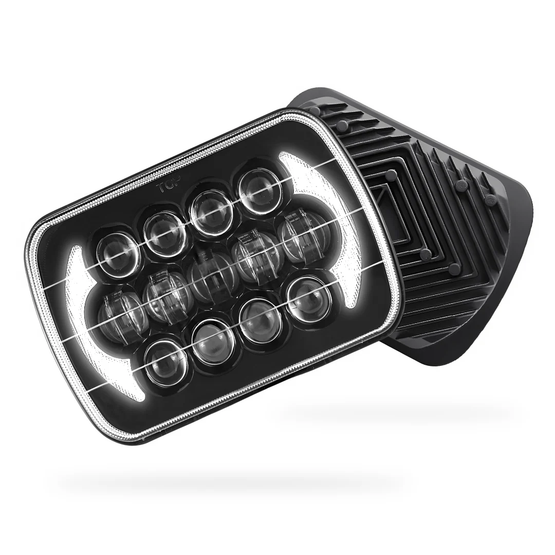 Jeep Cherokee XJ (1984 - 2001) LED Headlights Halo DRL  LH + RH - Image 7