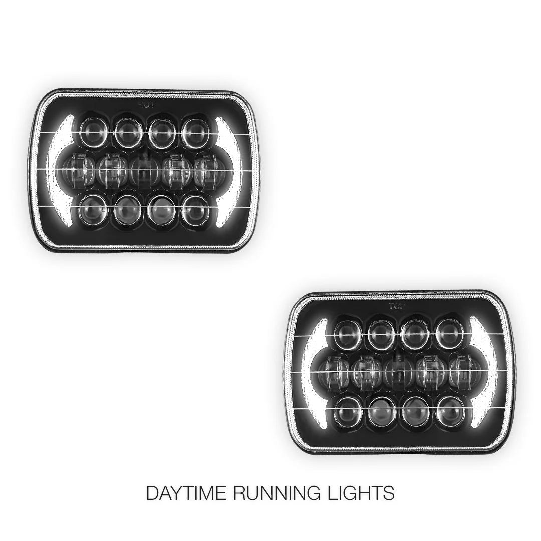 Jeep Cherokee XJ (1984 - 2001) LED Headlights Halo DRL  LH + RH - Image 8
