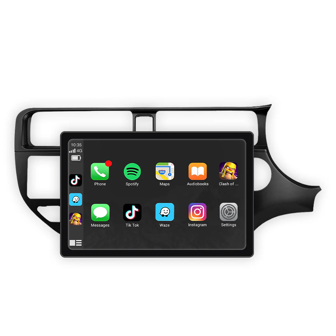 Kia Rio UB (2012 - 2014) 9" 13.3" Wireless Android 16 Head Unit for Apple CarPlay / Android Auto Horizontal Hazard Light Button - Image 5
