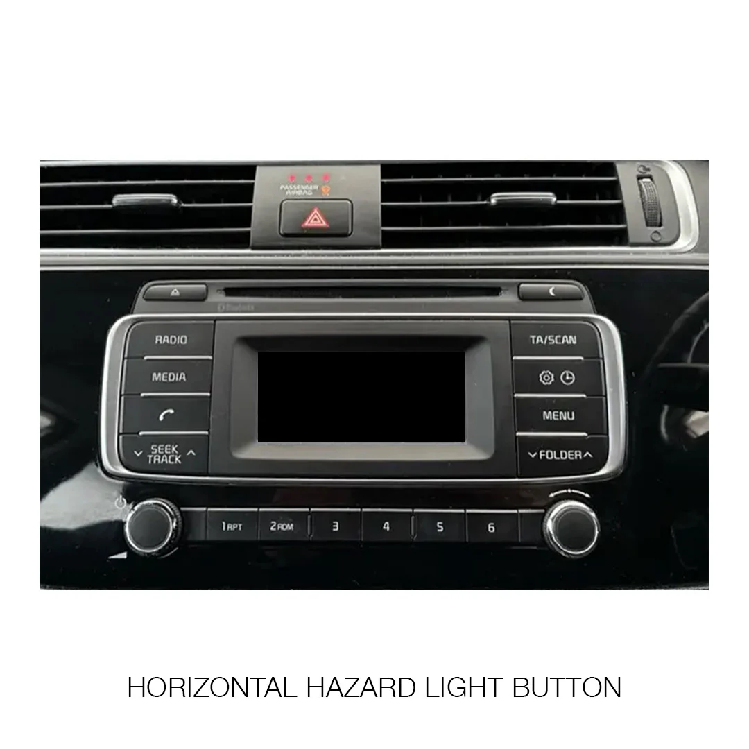 Kia Rio UB (2012 - 2014) 9" 13.3" Wireless Android 16 Head Unit for Apple CarPlay / Android Auto Horizontal Hazard Light Button - Image 7