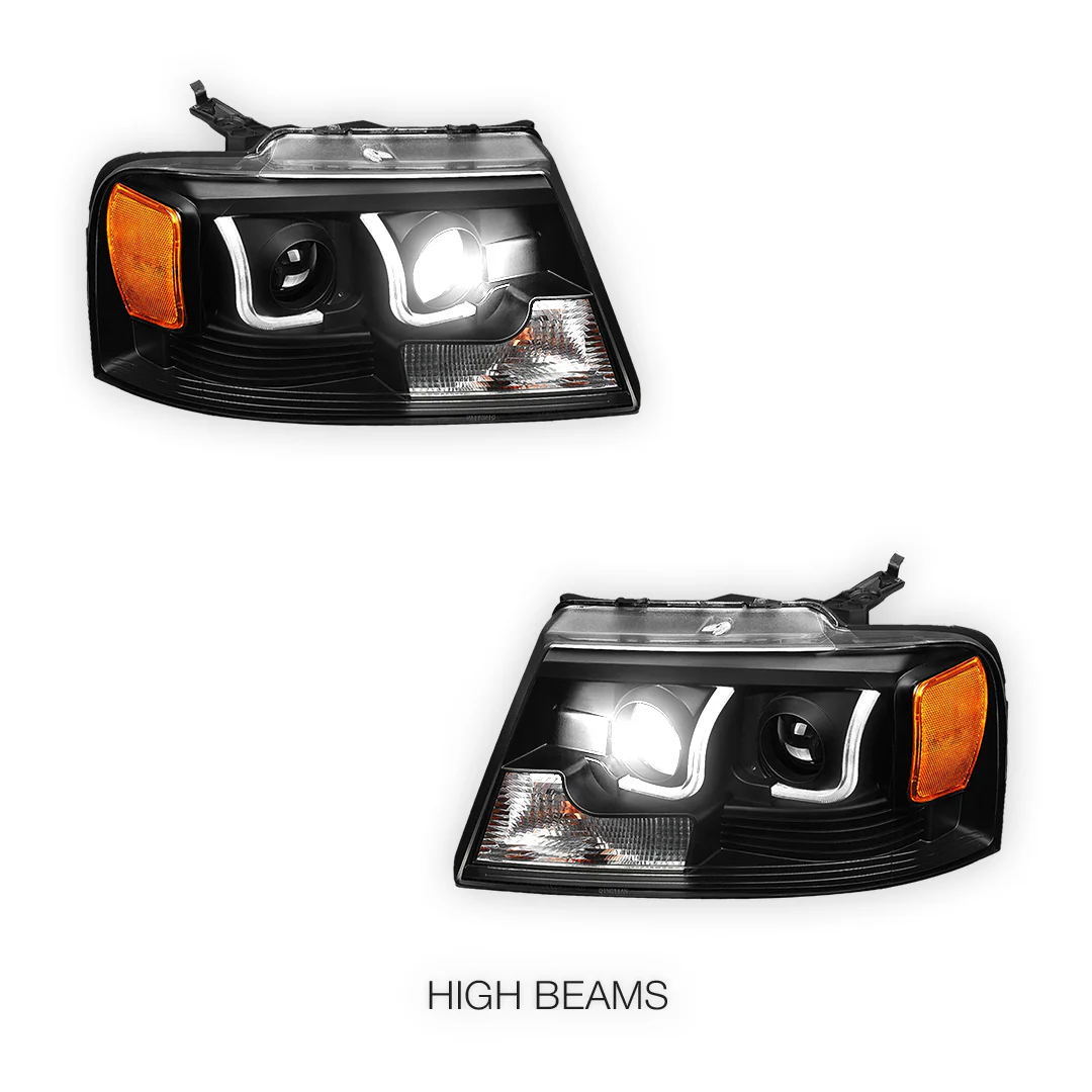 Lincoln Mark LT (2006 - 2008) LED DRL Projector Headlights LH + RH - Image 2
