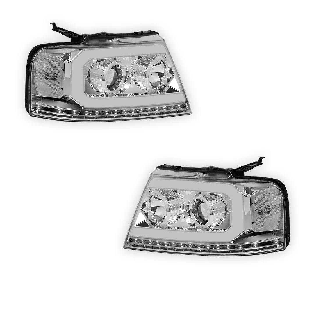 Lincoln Mark LT (2006 - 2008) Sequential LED DRL Headlights LH + RH - Image 11