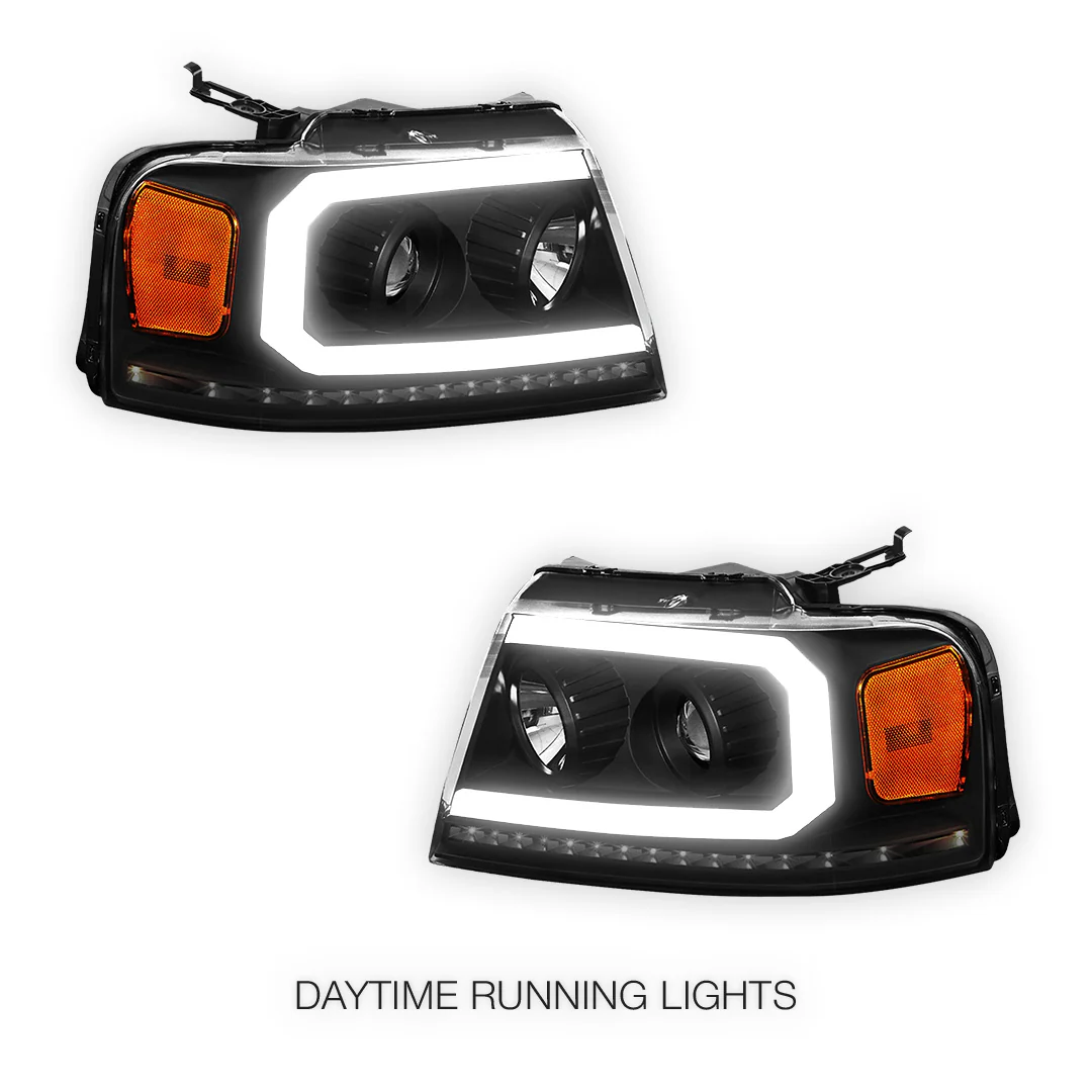 Lincoln Mark LT (2006 - 2008) Sequential LED DRL Headlights LH + RH - Image 12